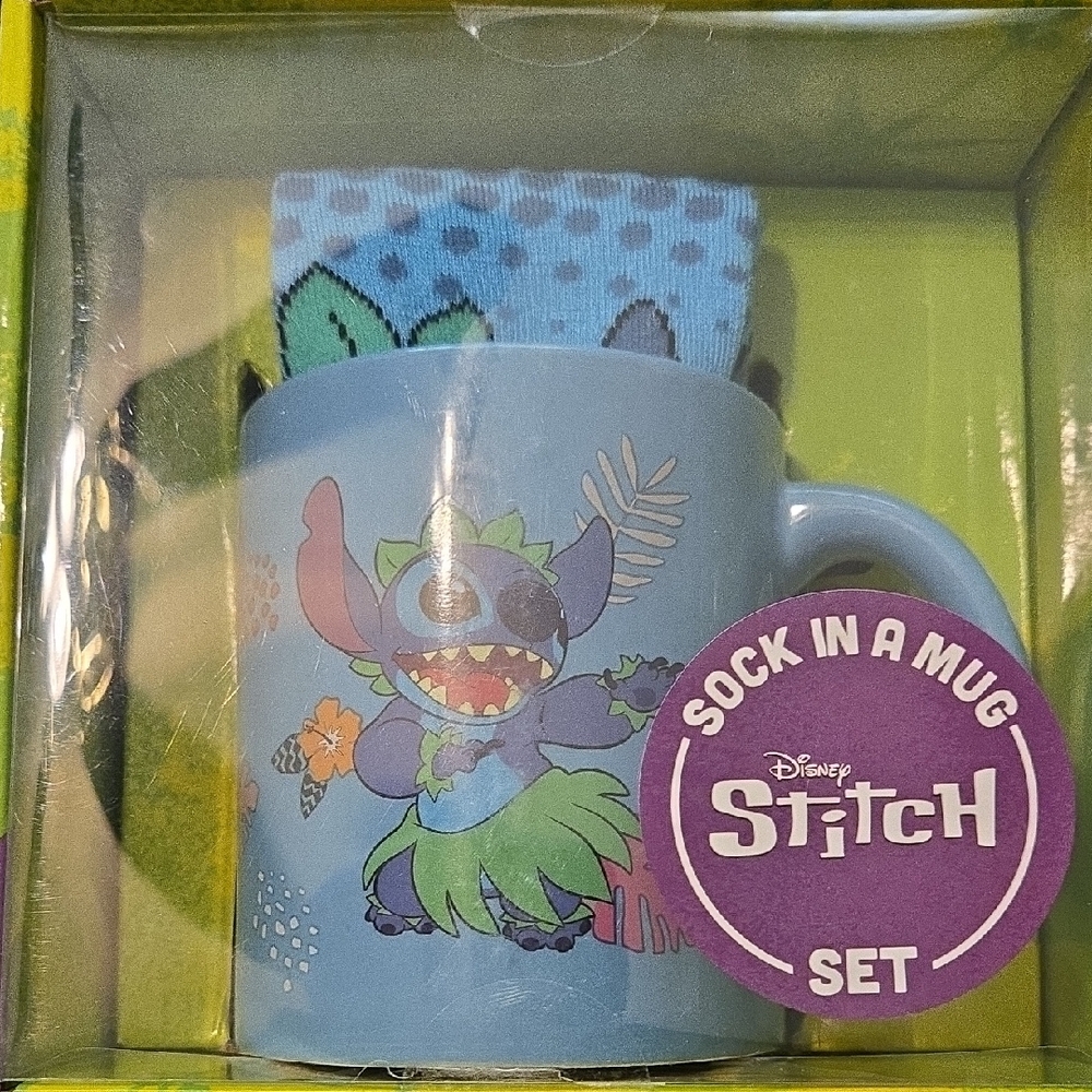 Disney Stitch Blue Mug and Sock Set - Picture 1 of 2